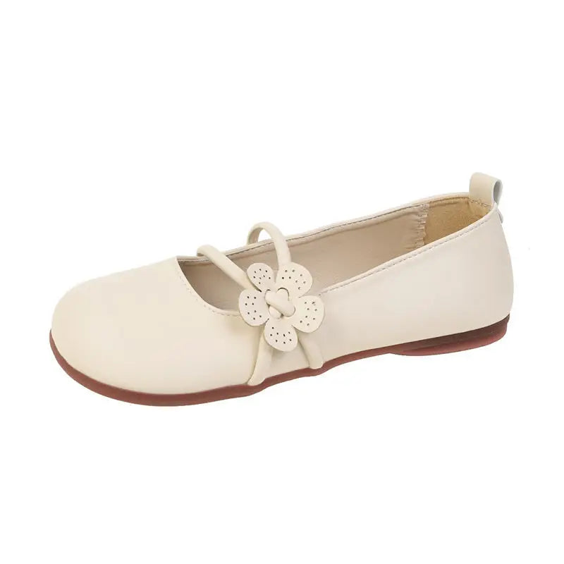 Ballerines Féminines Fleuries – Chaussures Chic à Lanières Douces