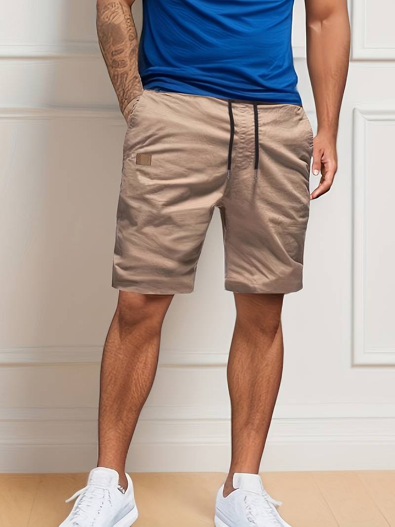 Short Noir Homme Élastique avec Cordons
