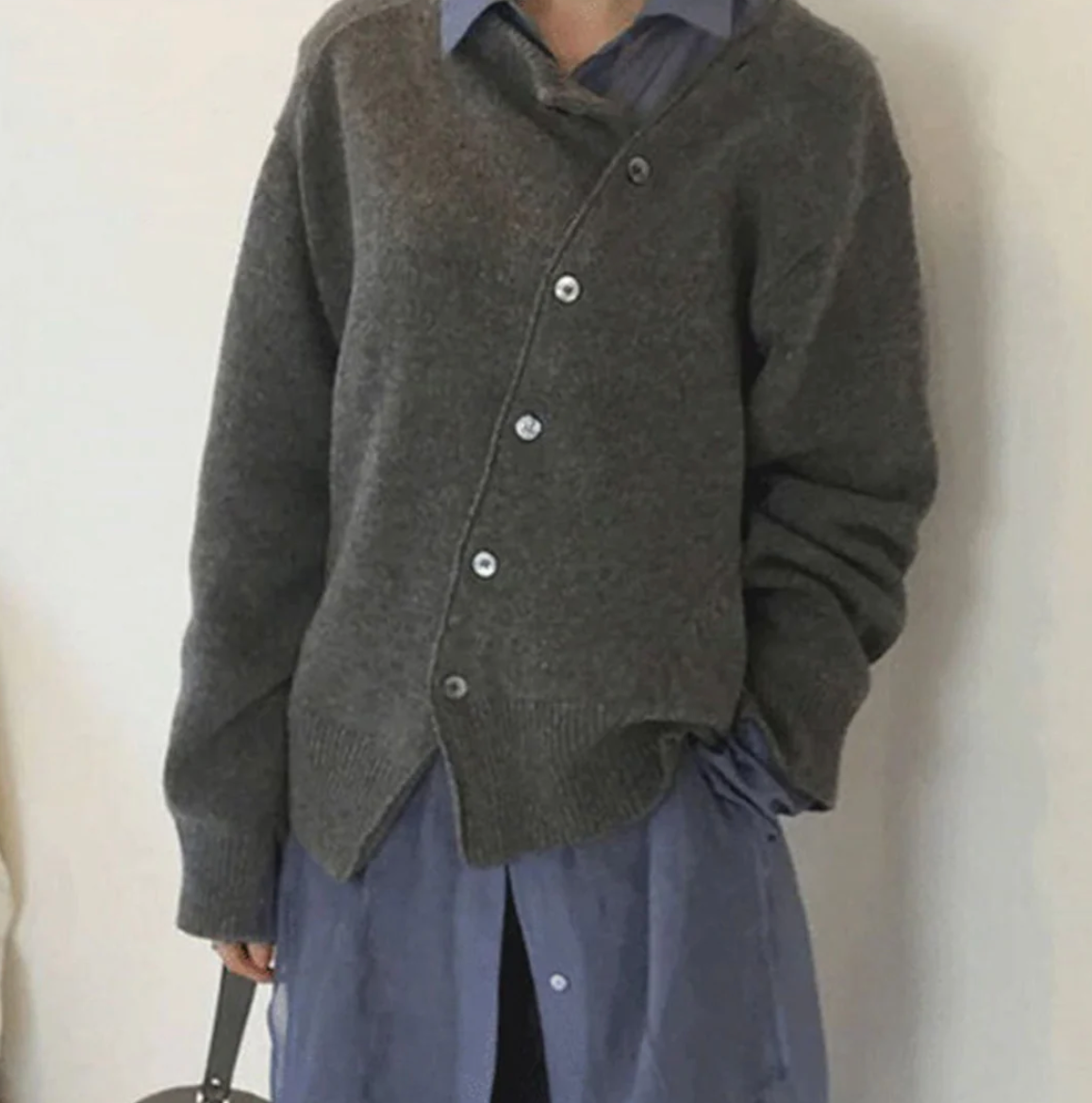 Pull Femme Élégant Col Chemisier Blanc