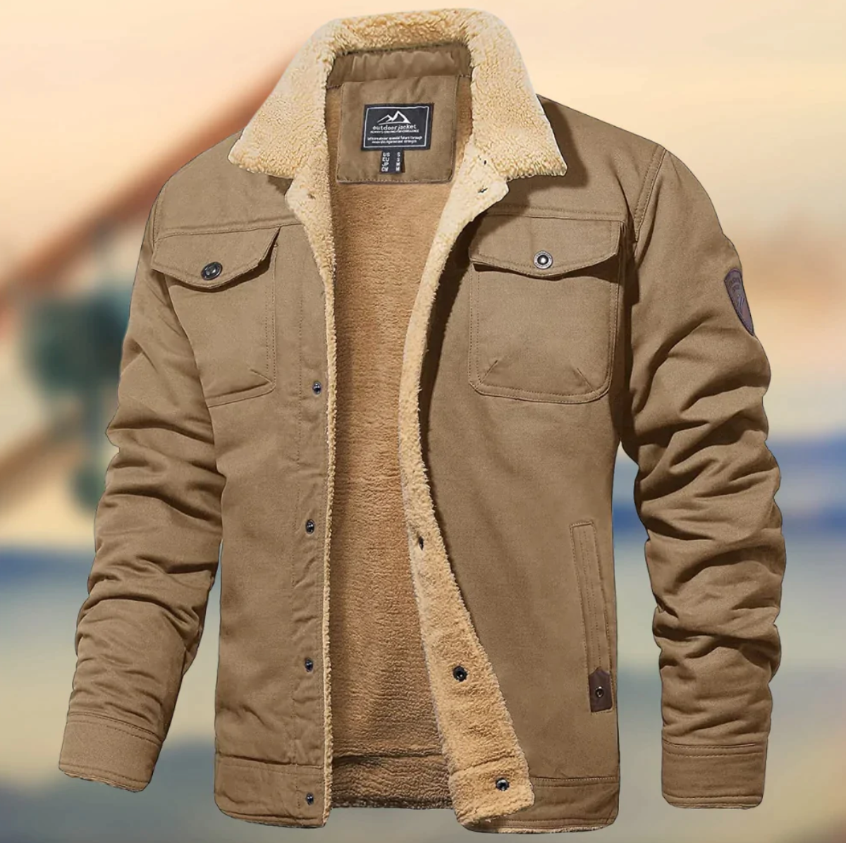 Veste Hiver Polaire Douillette Boutons Cachemire