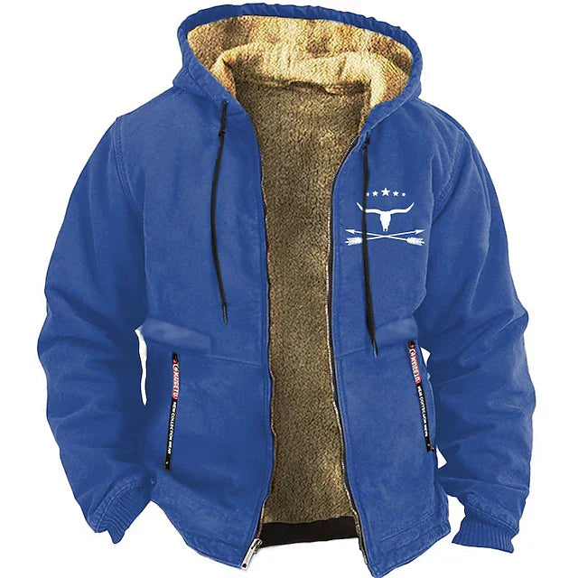 Veste hiver chaud marron pour homme