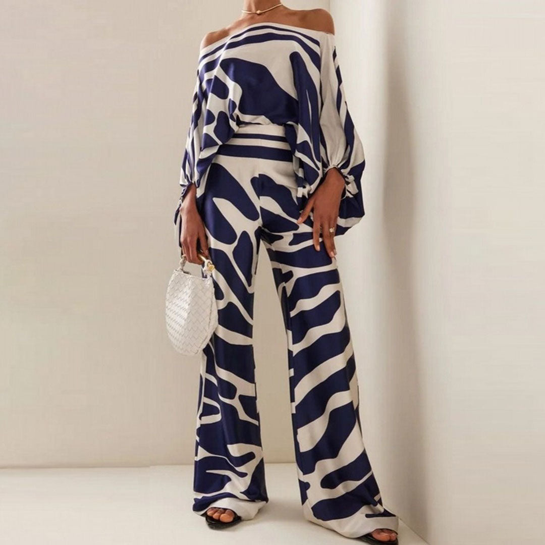 Robe Femme Colorée à Rayures Originales et Pantalon