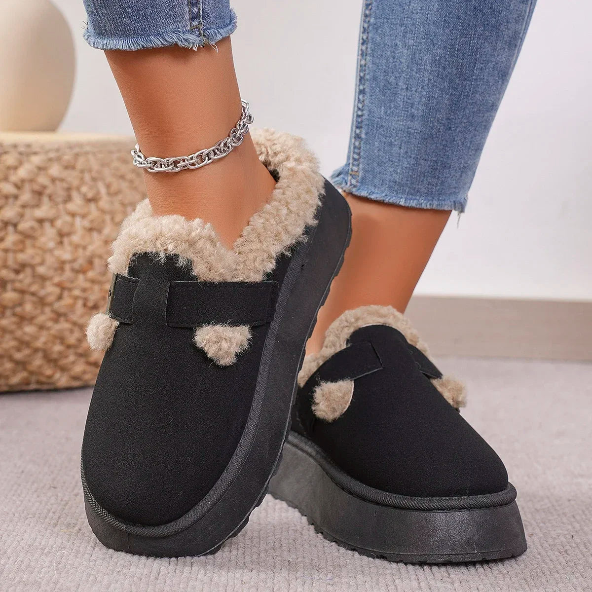 Boken™ – Bottes Hiver Femme Rétro en Peluche Douce