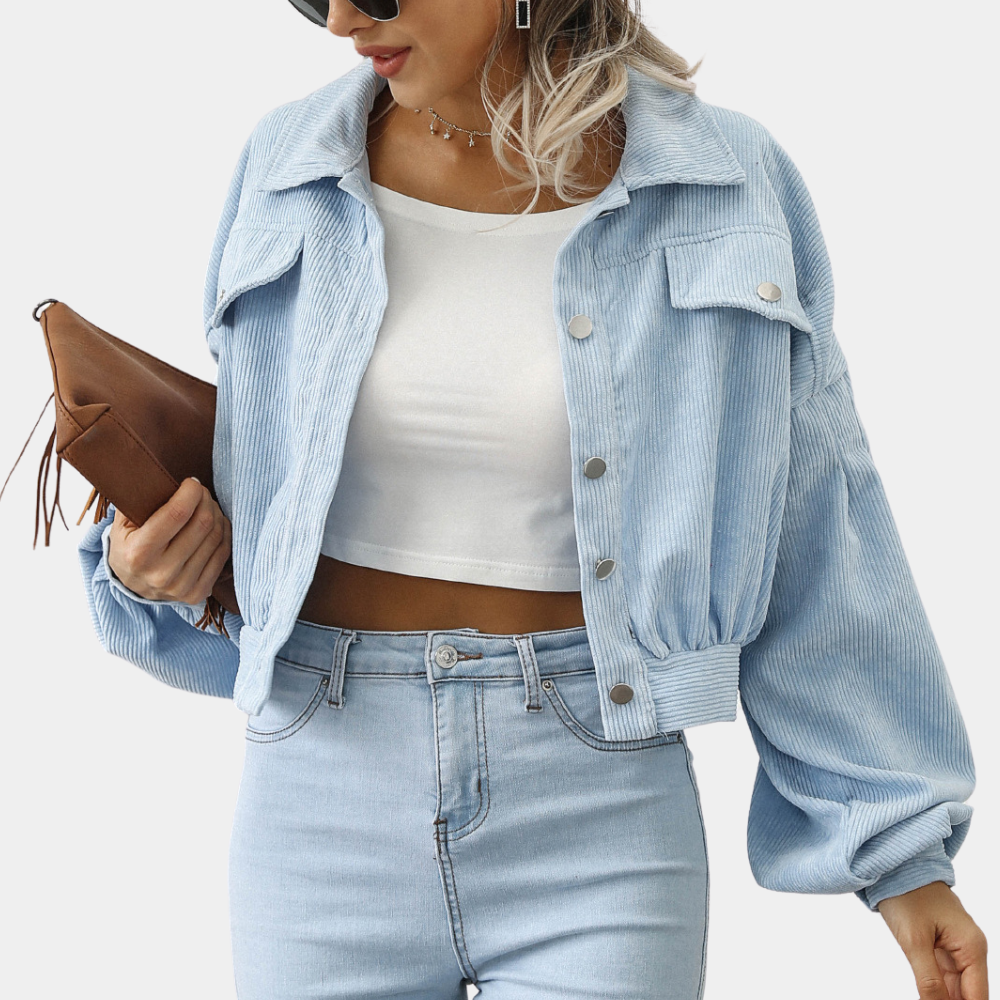 Veste Femme Velours Doux, Style Vintage Décontracté