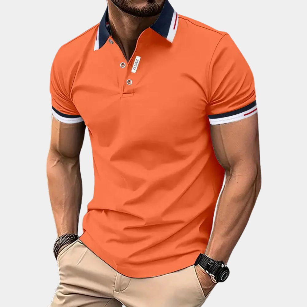 Chemise Polo Homme Manches Courtes Slim - BlxckFR
