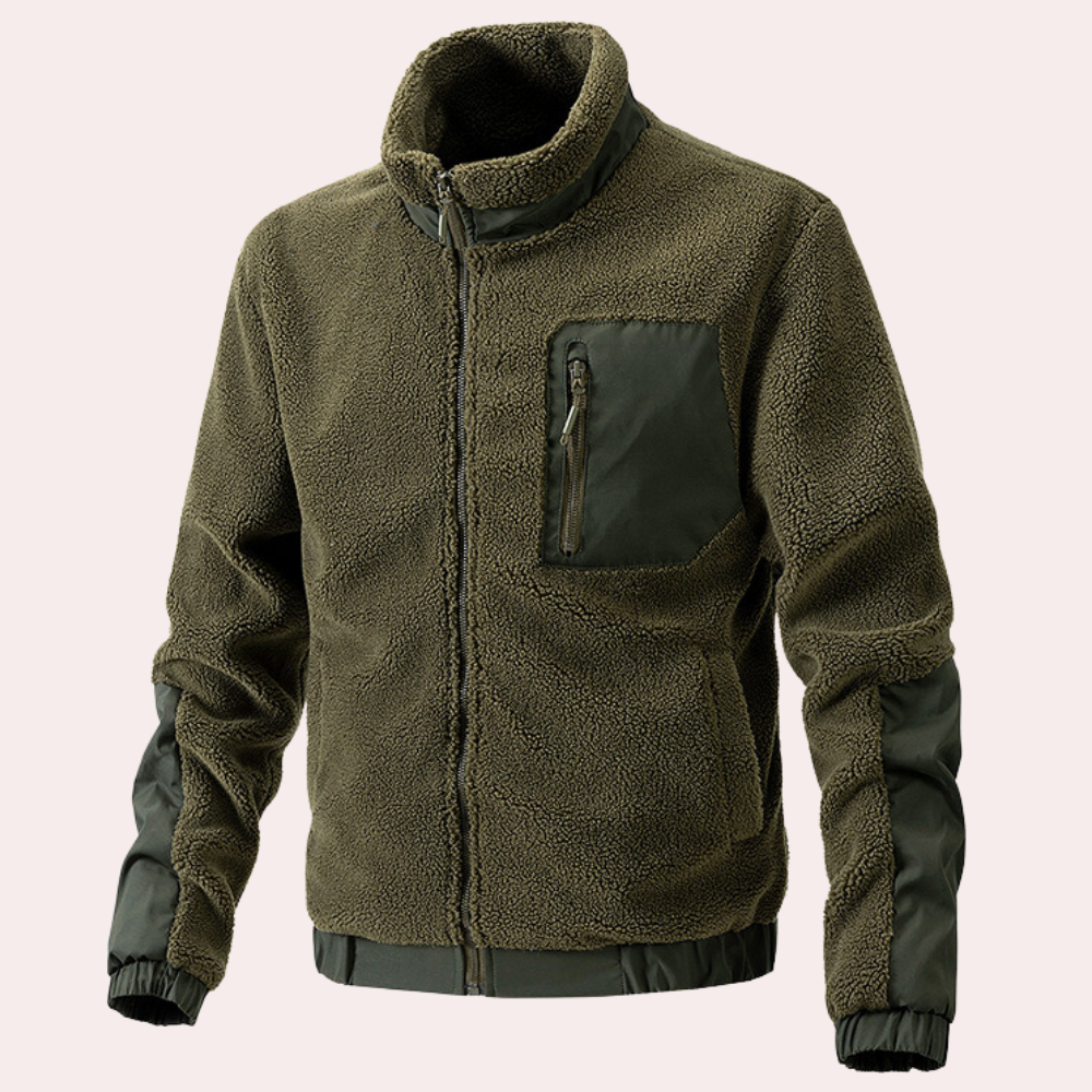 Blouson Hiver Noir avec Poches Fermées pour Homme