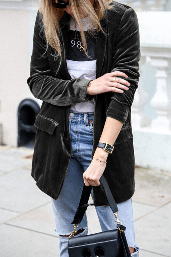Veste Velours Féminine Longue