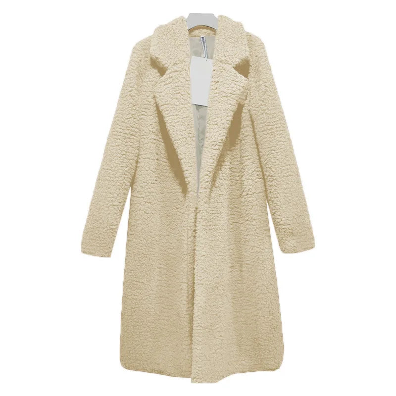 Manteau Femme Long Élégant – Doux et Chauffant pour Hiver
