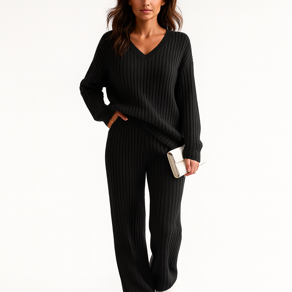 Ensemble décontracté femme en maille molletonnée