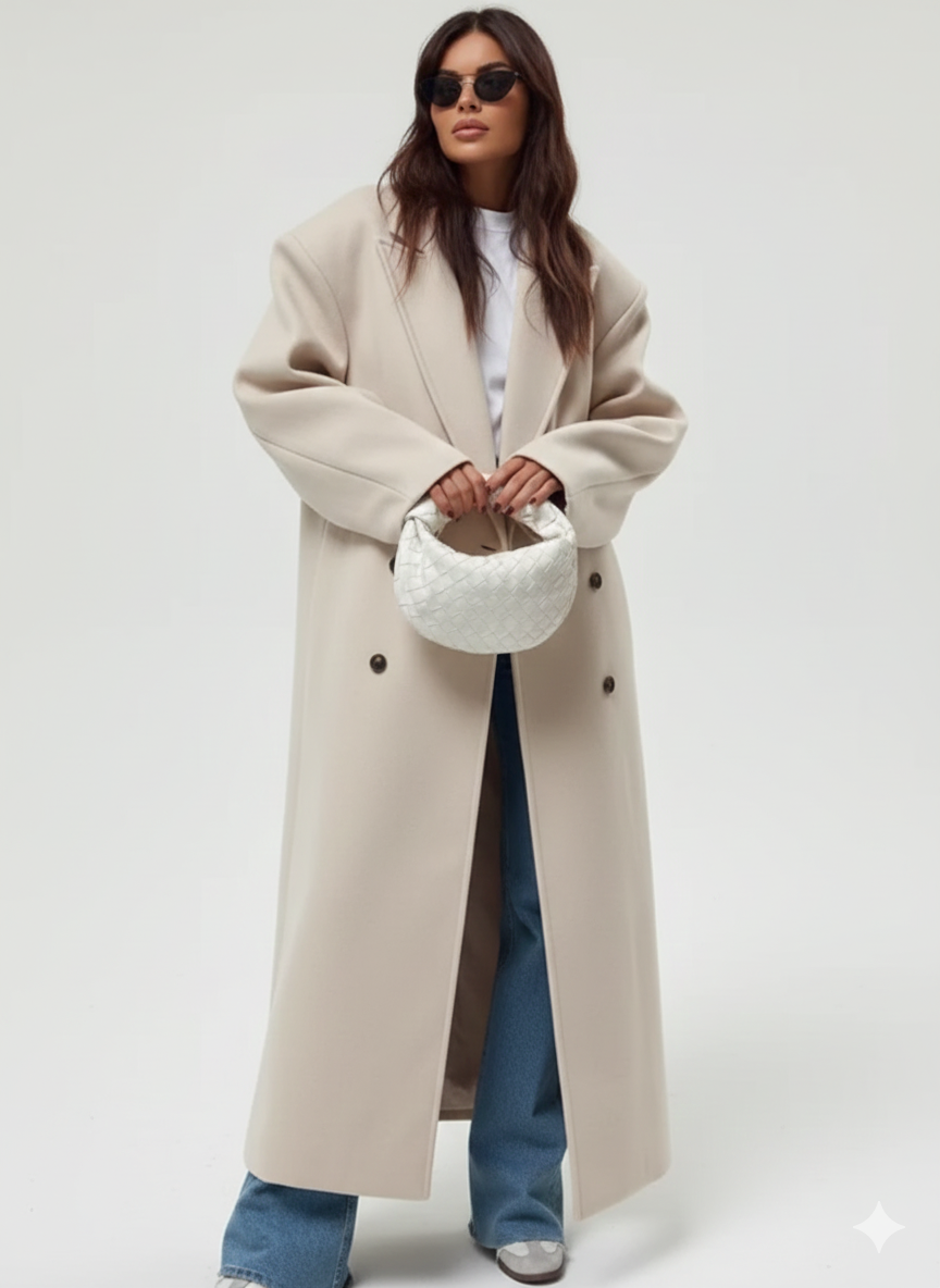 Manteau femme décontracté - Veste oversize tendance à deux boutons