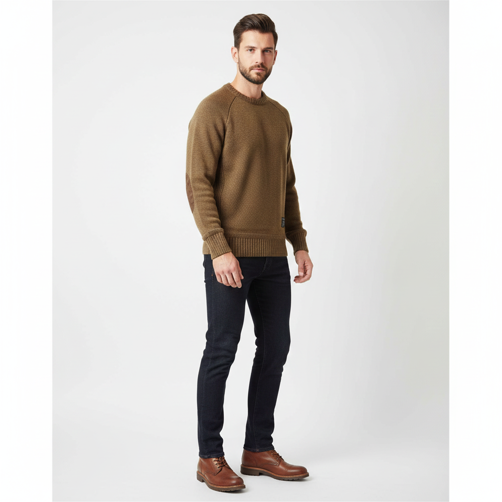 Pull Homme Tricoté Élégant Confortable