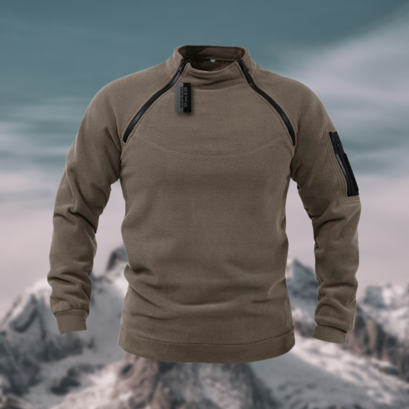 Pull en Polaire Gris Clair pour Homme
