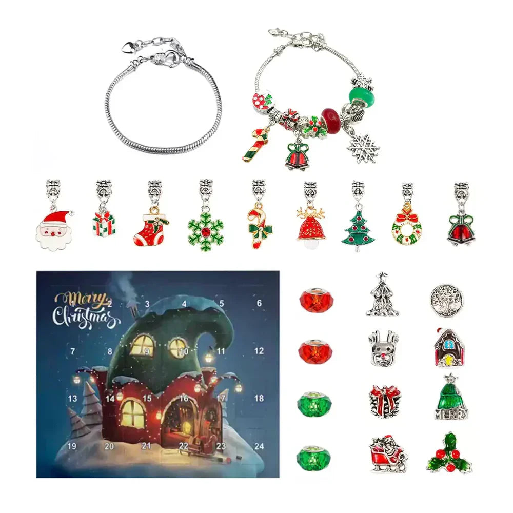 Bijoux de Noël - Bracelets de Compte à Rebours de 24 Jours - LuxeStyle