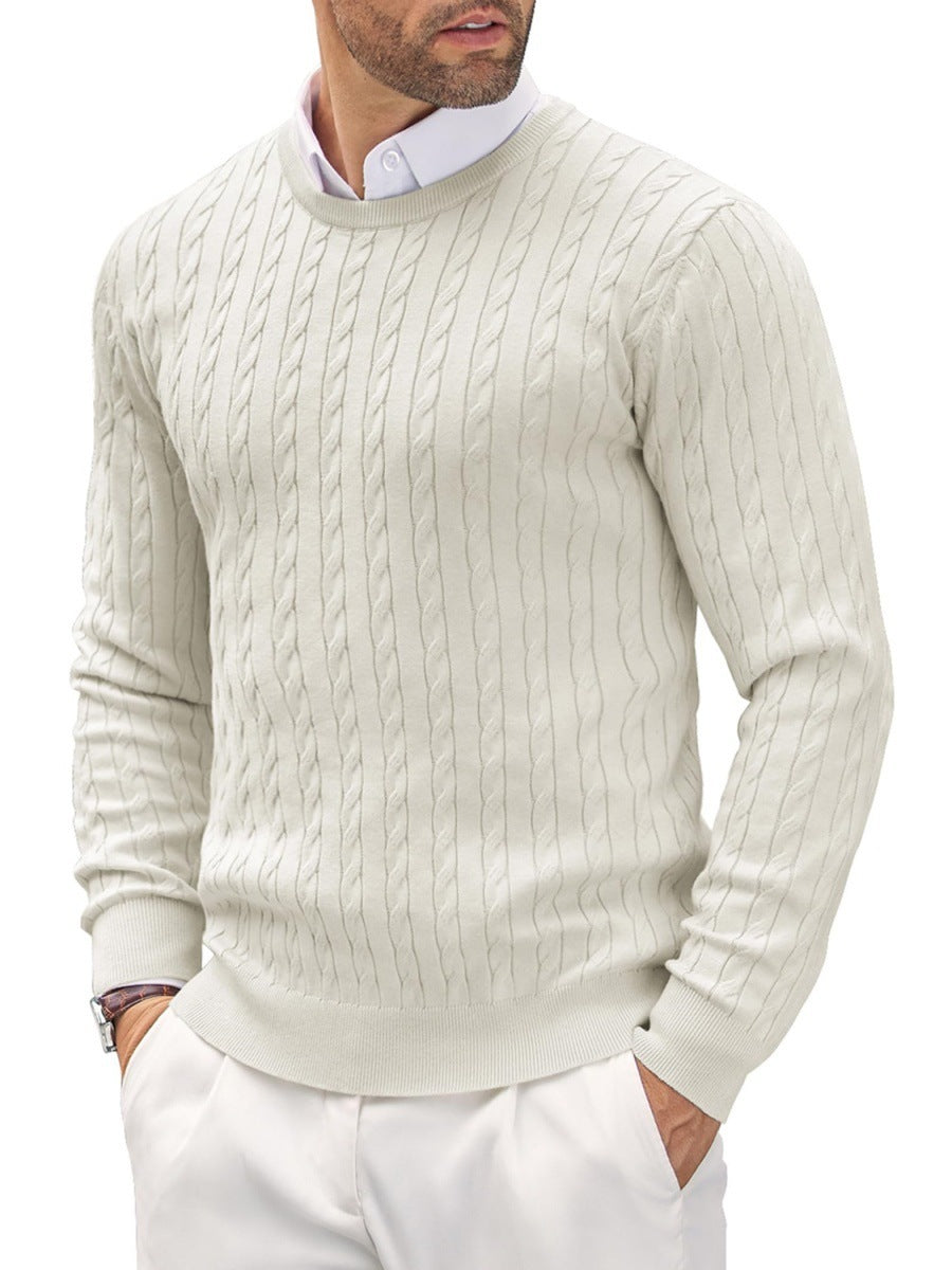 Pull à torsades Noir Homme Stylish