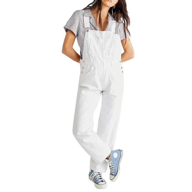 Salopette Jean Femme Décontractée Avec Poches