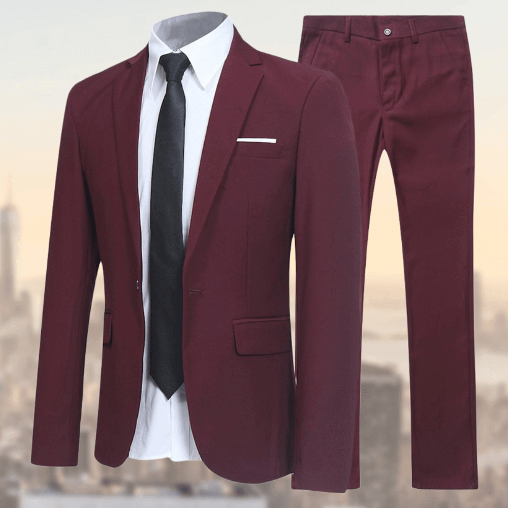 Costume 2 Pièces Élégant Taille Personnalisée Homme Mariage