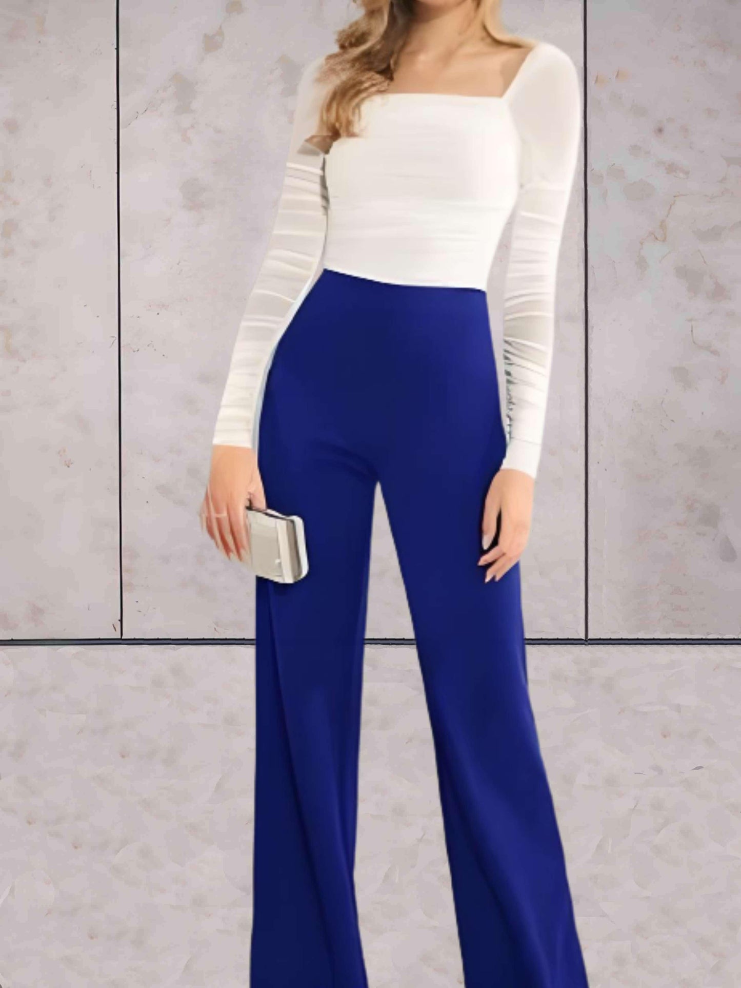 Pantalon Élégant à Taille Élevée pour Femmes