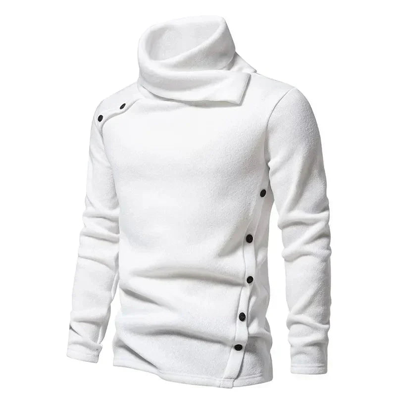 Pull Col Montant Élégant Homme Hiver
