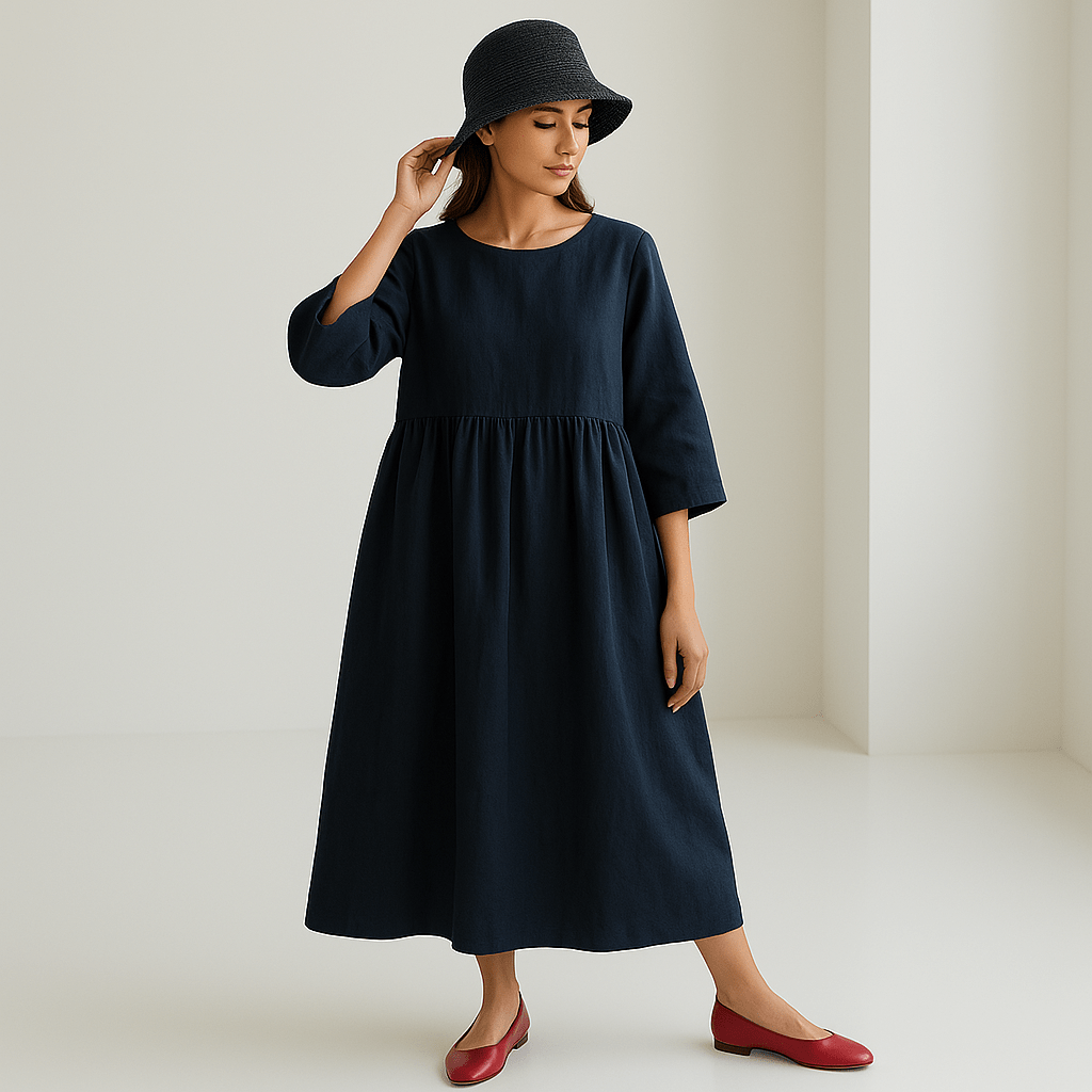 Robe Été Femme en Lin Respirant & Décontractée