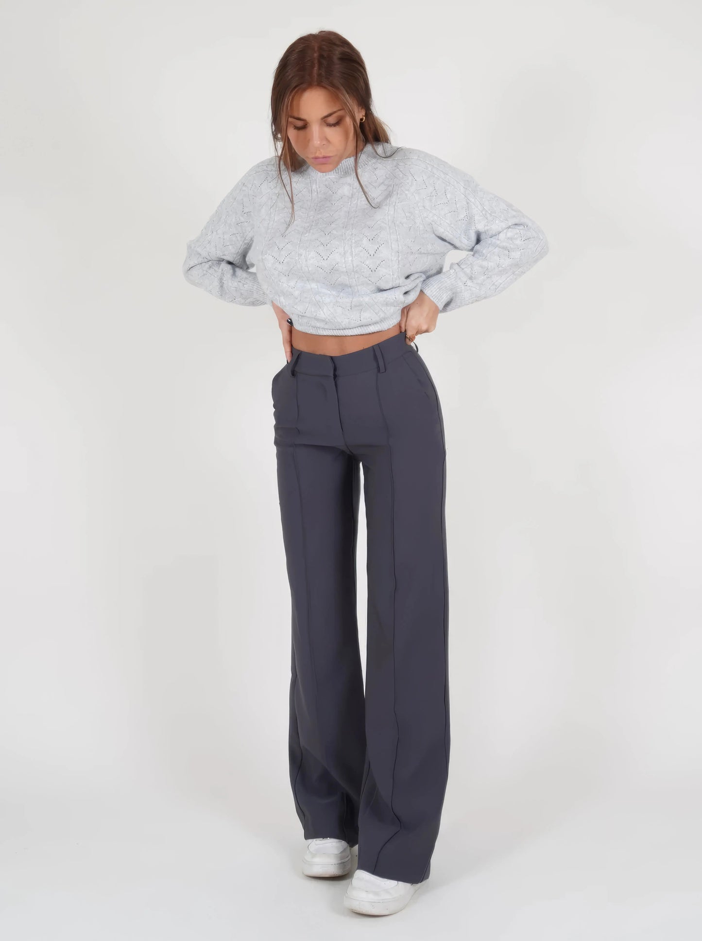 Pantalon Large Zippé Pour Femme | Tendance