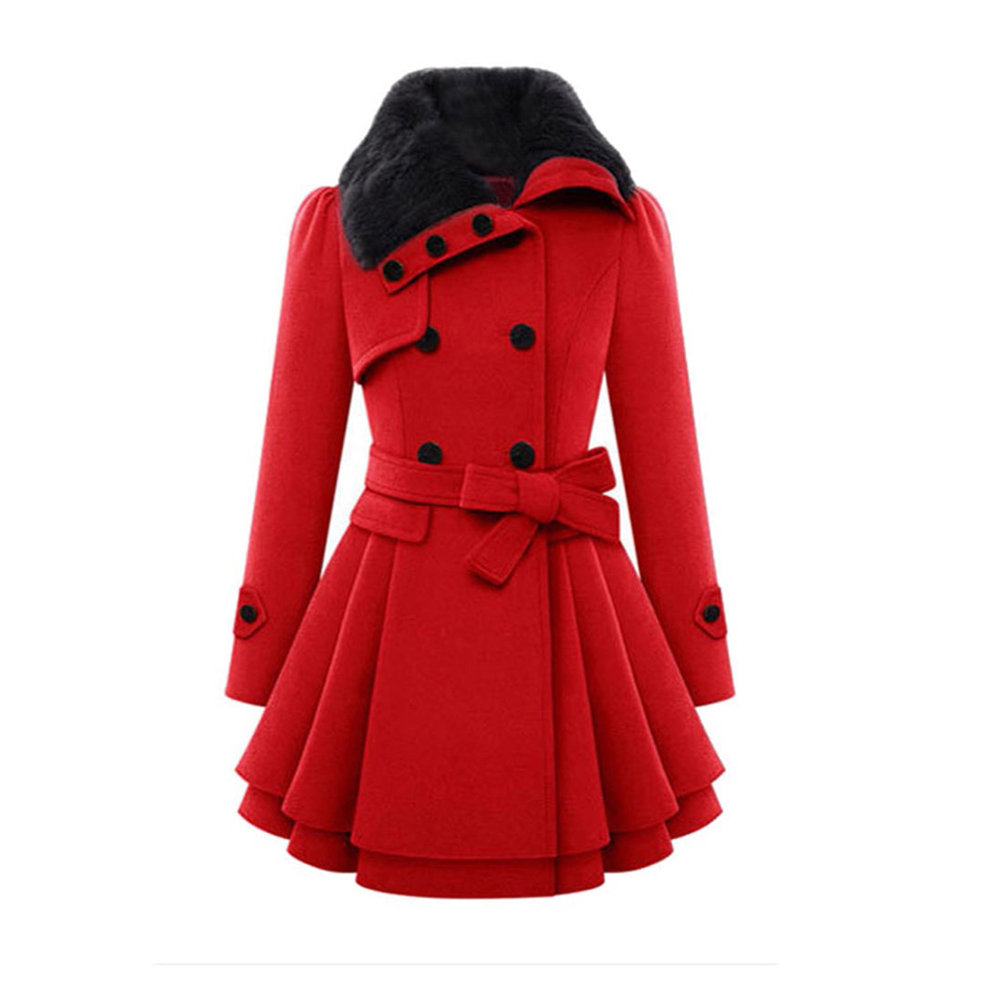 Manteau Femme Hiver Élégant avec Capuche et Col Fourré