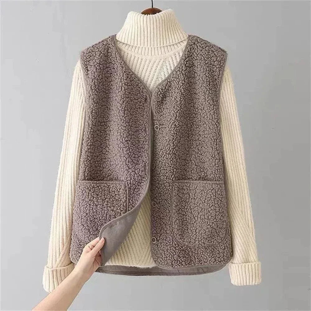 Gilet Élégant Sans Manches pour Femme | Parfait pour les Couches en Automne et Hiver