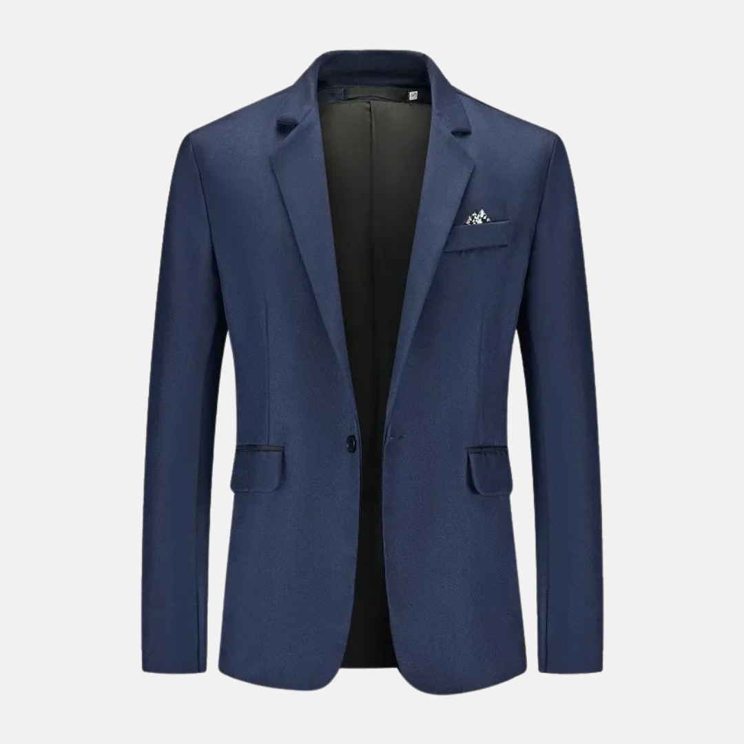 Veste Homme Blanche Stylishe avec Poches et Col Relevé