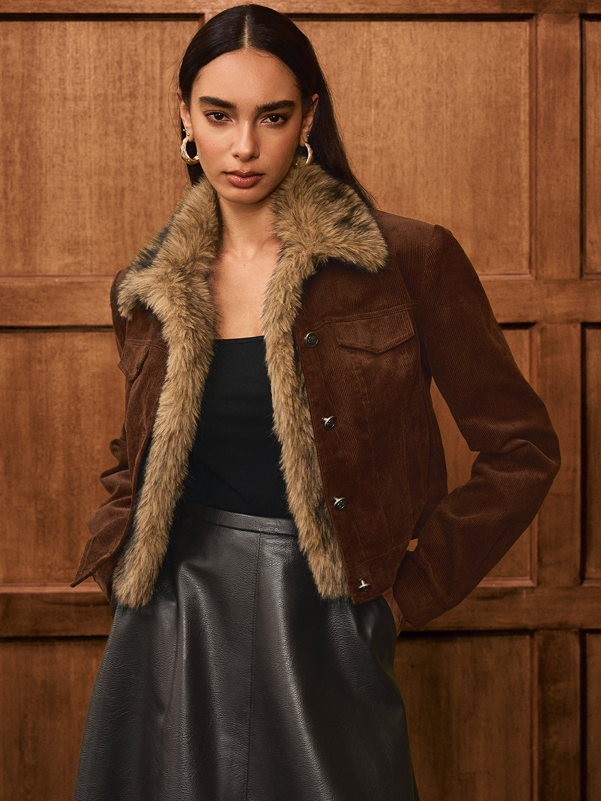 Veste Élégante en Simili Fourrure pour Femme Mi-Saison - LuxeStyle