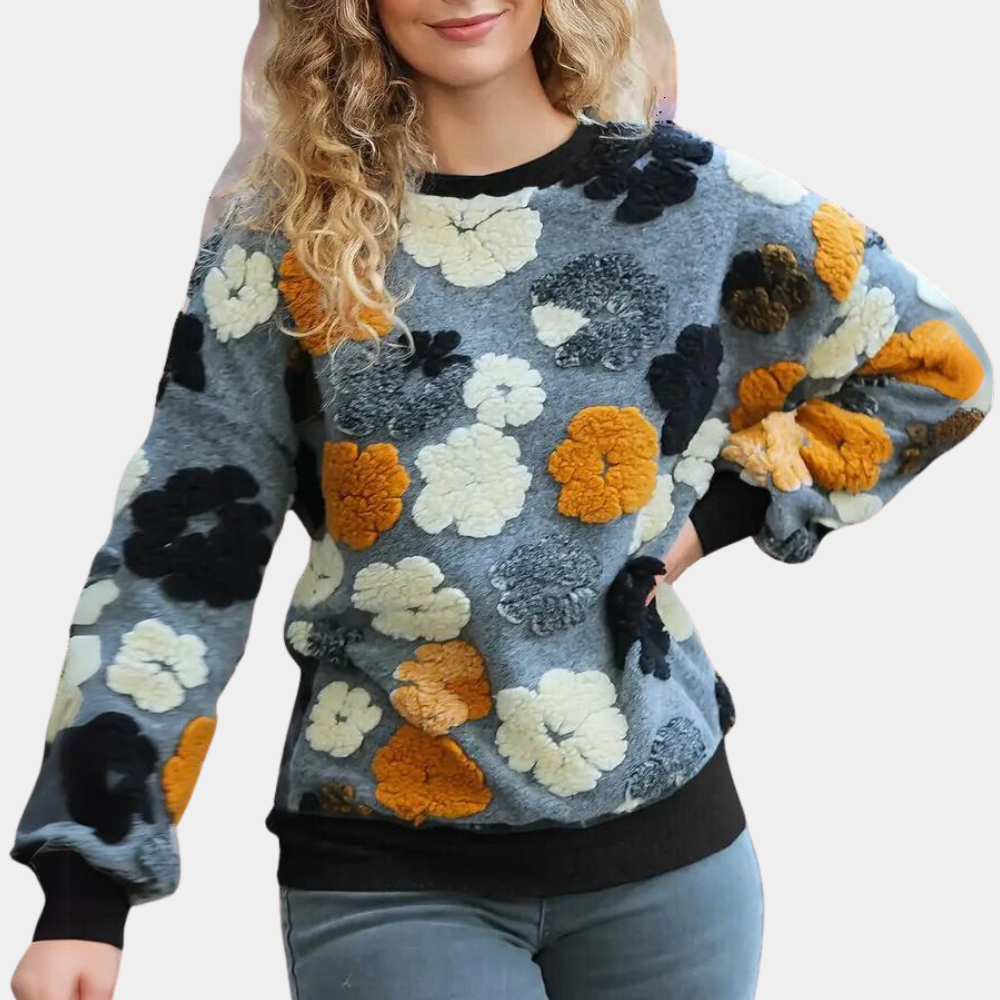 MARIE - Pull Fleuri pour Femmes