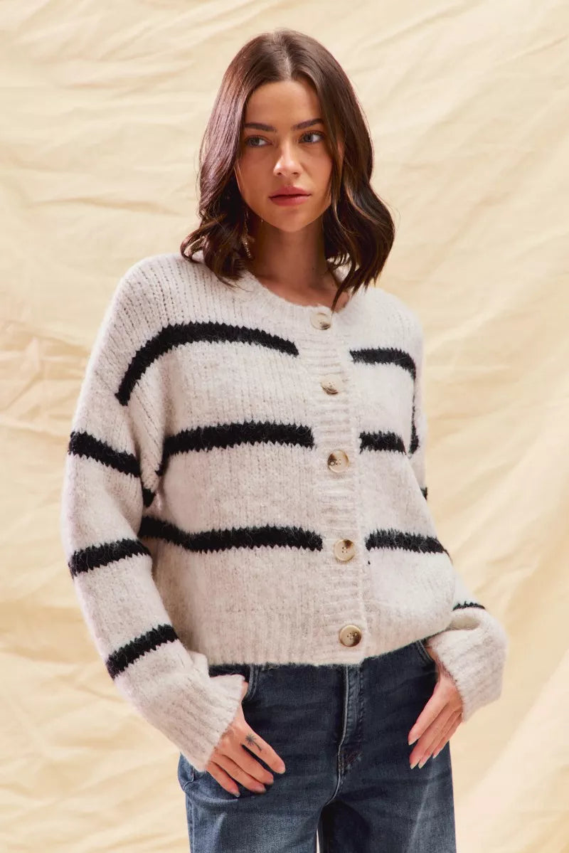 Cardigan Femme Chic Boutons Mode - luxestyle
