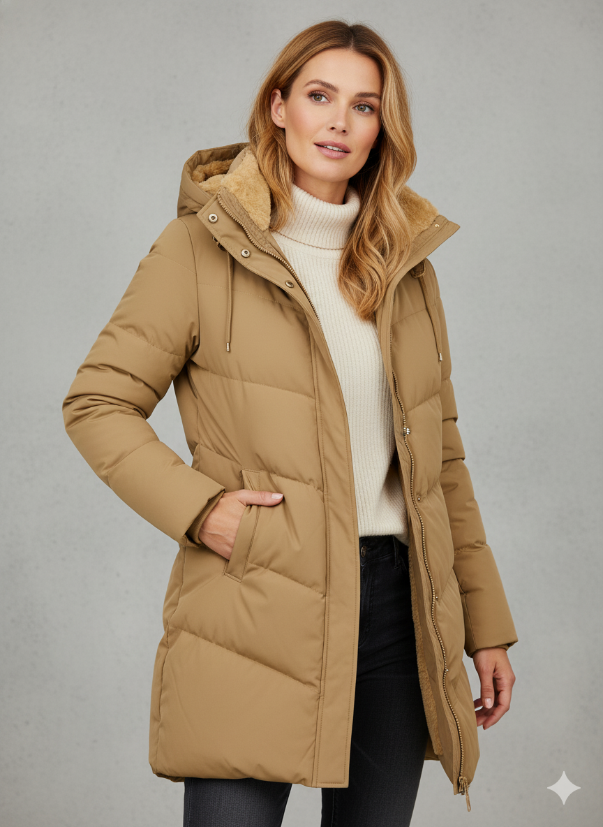 Manteau Femme Hiver Chic à Capuche Oversize