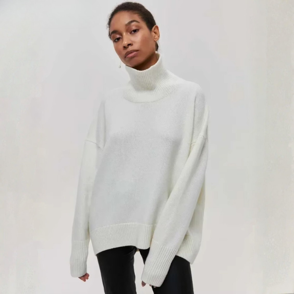 Pull Femme Col Roulé Doux Hiver
