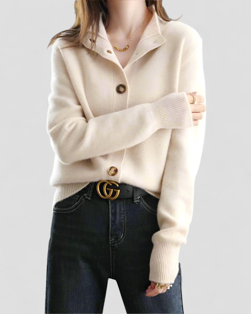 Gilet en maille boutonné pour femme