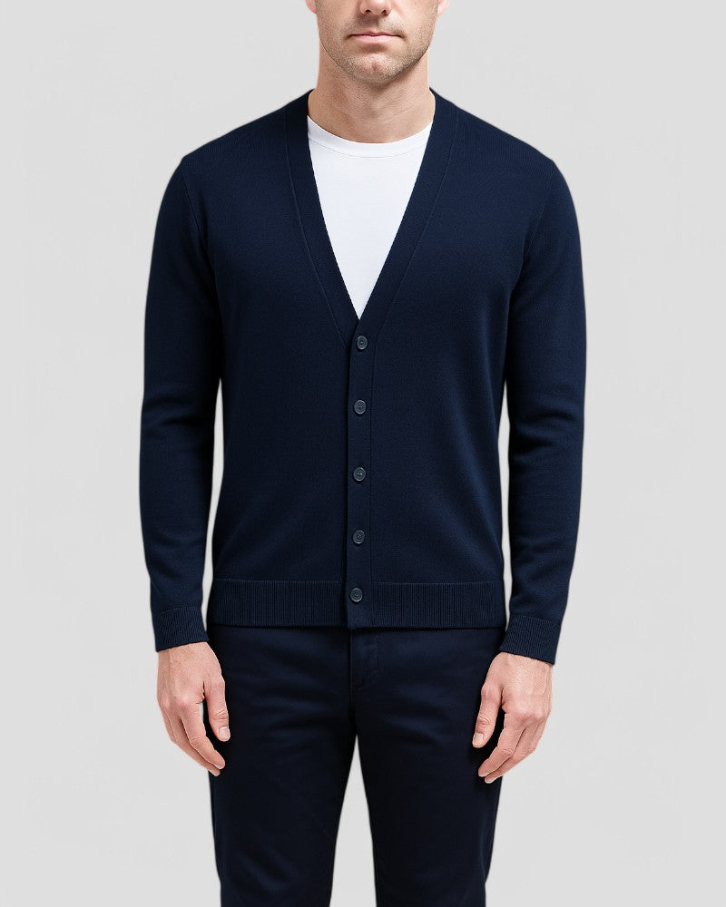 Gilet léger en maille pour homme avec boutons
