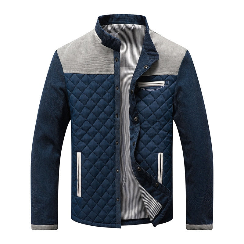 Veste Windbreaker Homme Sport avec Col Relevable et Zip Discrète