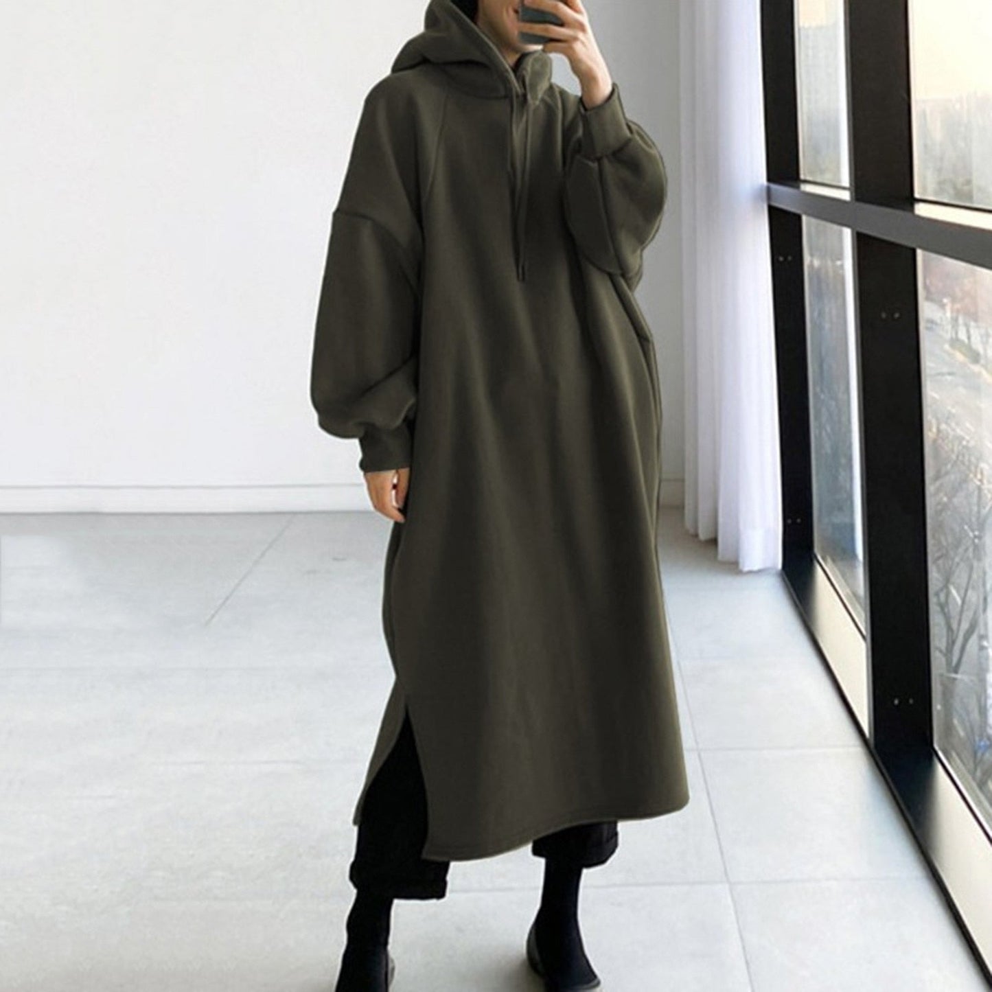 Manteau Femme Hiver Élégant À Capuche
