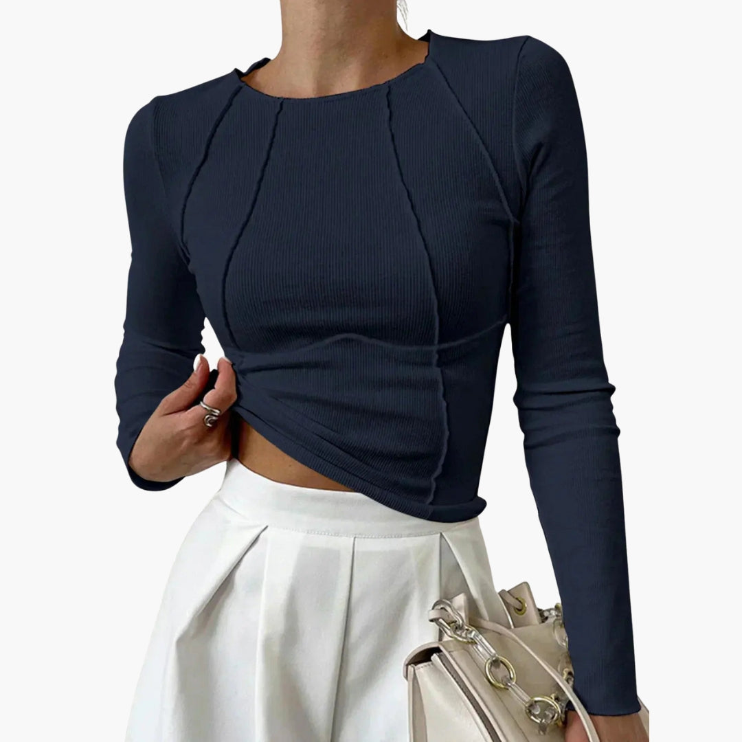 Pull Femme Tricot Élégant Longues Manches