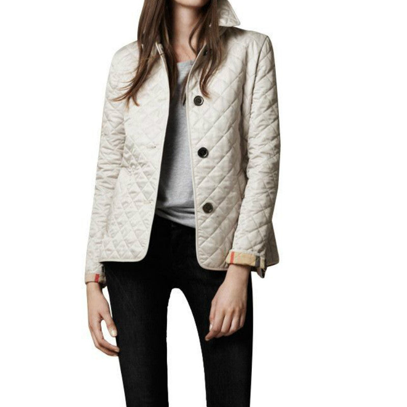 Veste Femme Chic à Manches Longues Col Montant