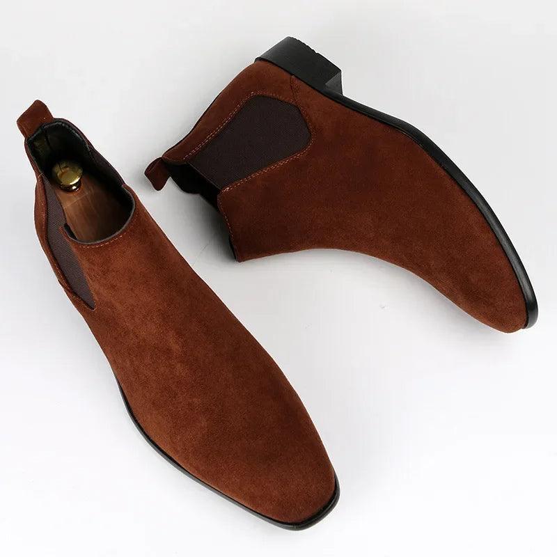 Bottes Chelsea cuir marron pour homme