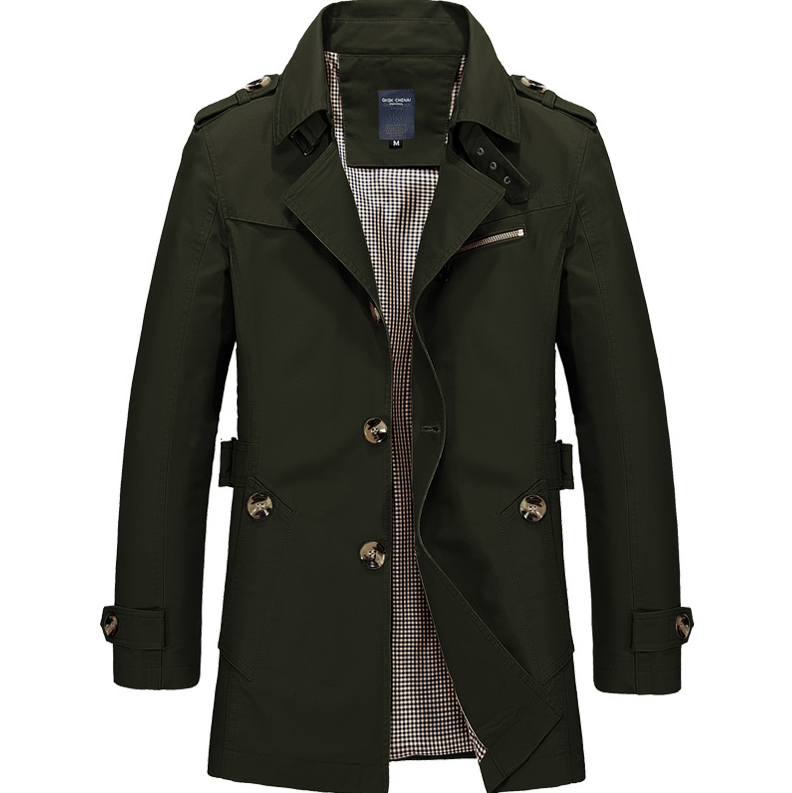 Hugo™ – Manteau Homme Élégant en Trench Long Confortable et Polyvalent