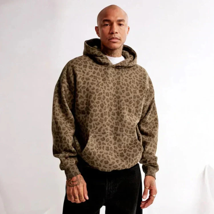 Sweat à Capuche Animalier Brun Homme - LuxeStyle