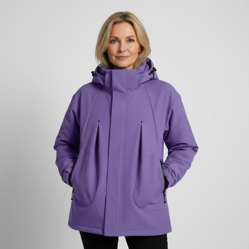 Veste de pluie féminine verte étanche