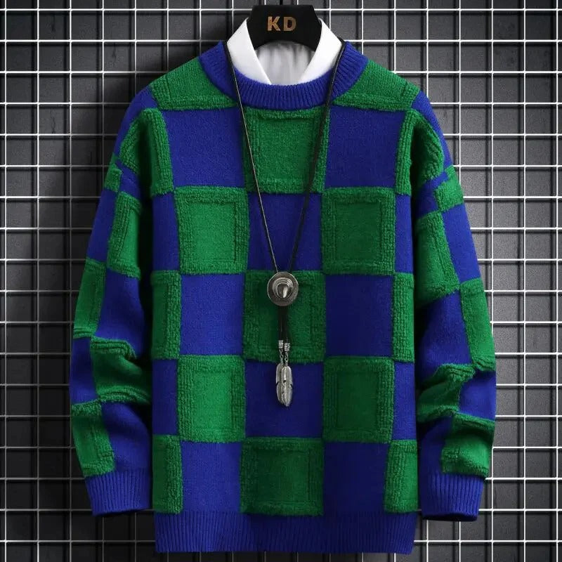 Pull Homme Cachemire Doux - Col Rond Élégant, Taille Classique & Confortable