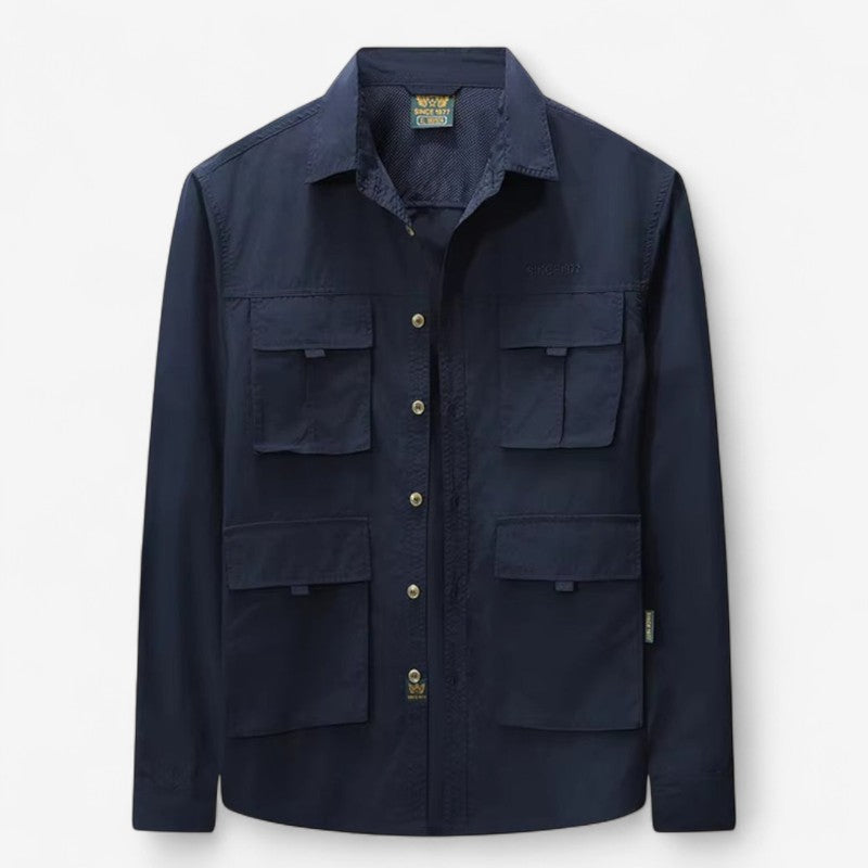 Veste Hiver Longue Manches avec Fermeture Éclair et Poches Pratiques