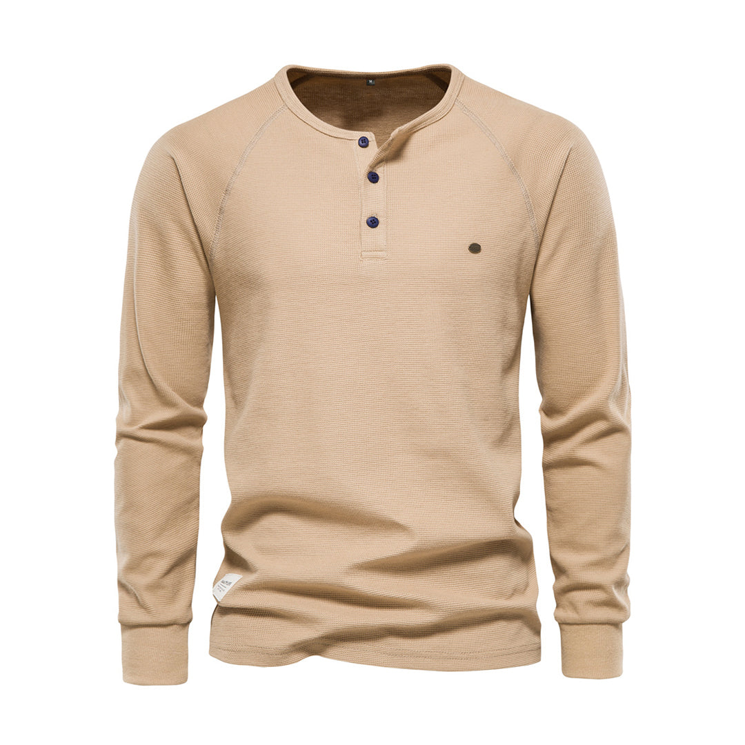Chemise Casual Col Côte à Boutons