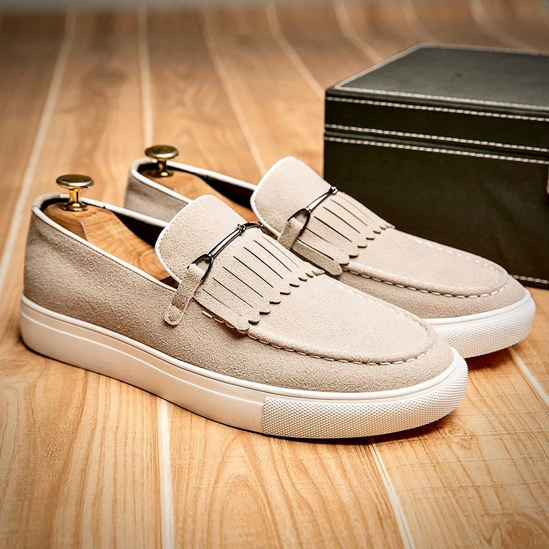 Chaussures Mocassins Cuir Beige Homme