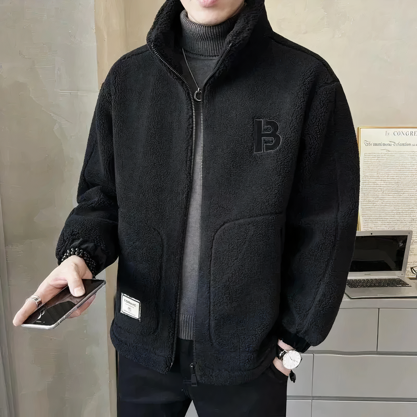Veste Polaire Homme Élégante et Chaude au Look casual