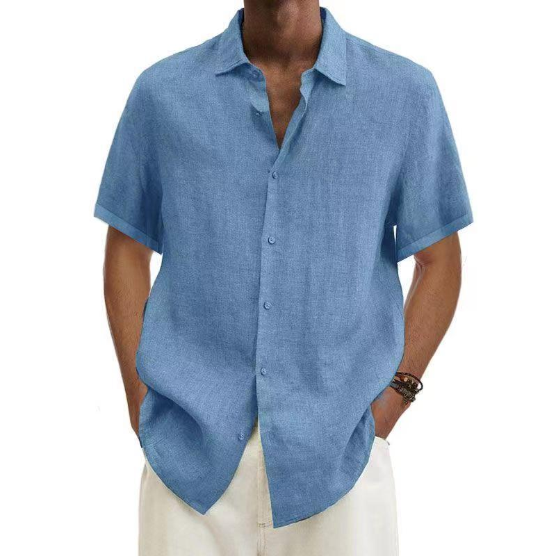 Chemise Homme Été Léger Manches Courtes