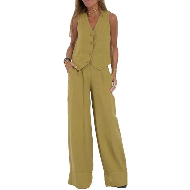 Costume Femme Chic Beige Tailleur Féminin