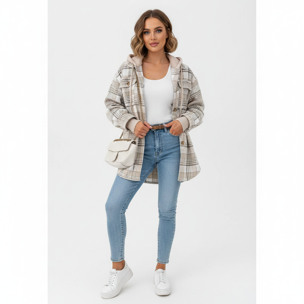 Manteau Femme À Capuche – Veste Hiver Douce avec Style Détendu